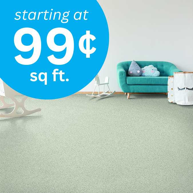 carpet starting at 99 cents per square foot