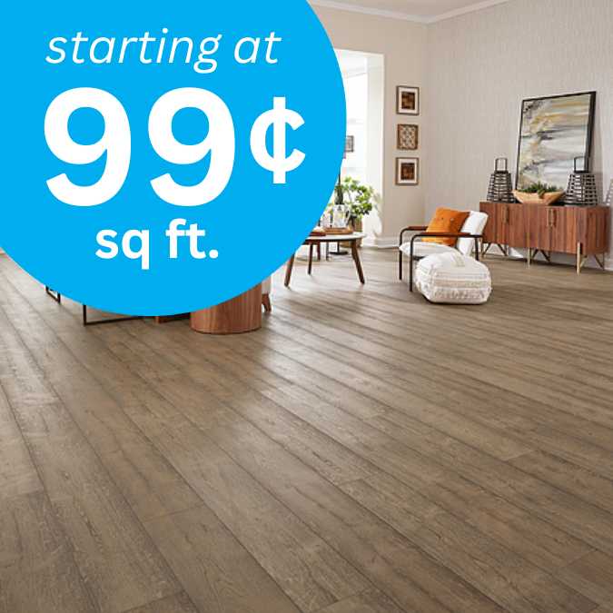 vinyl flooring starting at 99 cents per square foot